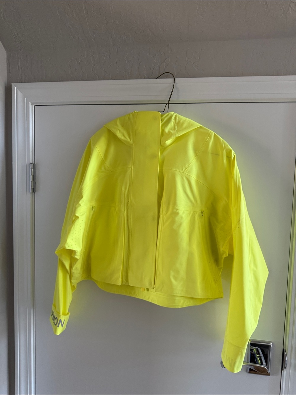 Lululemon neon Yellow Hooded Jacket